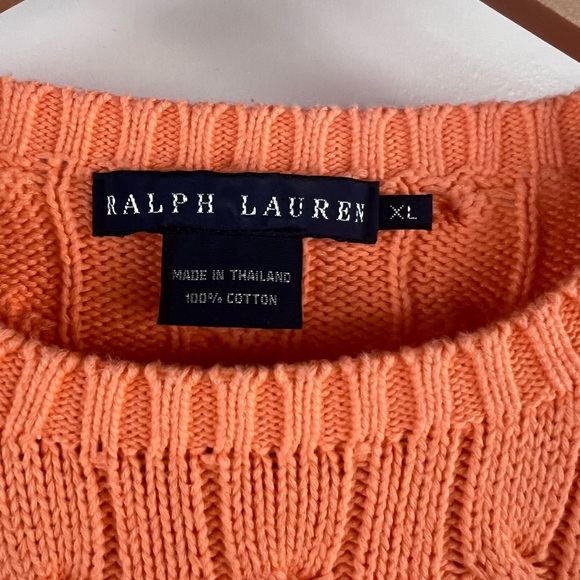 Ralph Lauren Orange Cotton Sweater - Picture 2 of 3